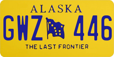 AK license plate GWZ446