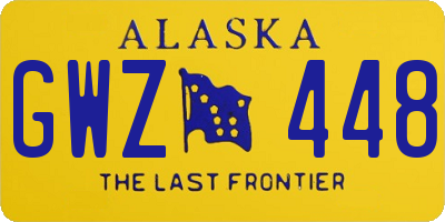 AK license plate GWZ448