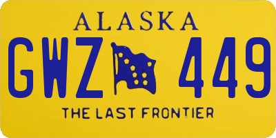 AK license plate GWZ449