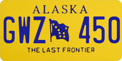 AK license plate GWZ450