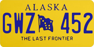 AK license plate GWZ452