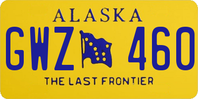 AK license plate GWZ460