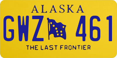 AK license plate GWZ461