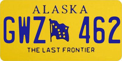 AK license plate GWZ462