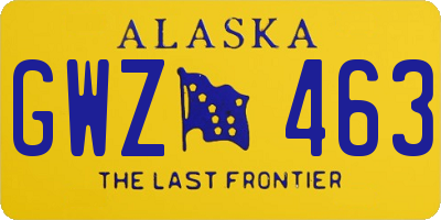 AK license plate GWZ463