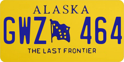 AK license plate GWZ464