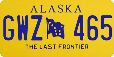 AK license plate GWZ465