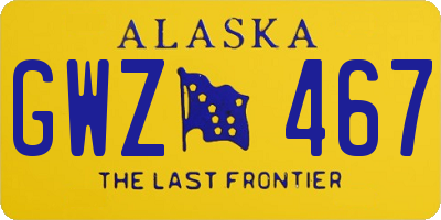 AK license plate GWZ467