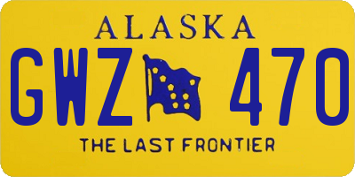 AK license plate GWZ470