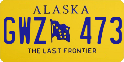 AK license plate GWZ473