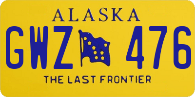 AK license plate GWZ476