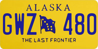 AK license plate GWZ480