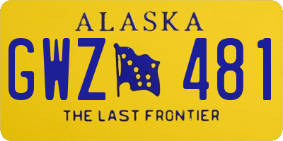 AK license plate GWZ481