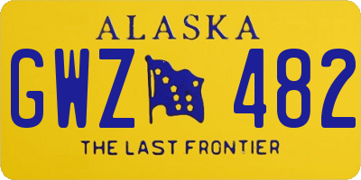 AK license plate GWZ482