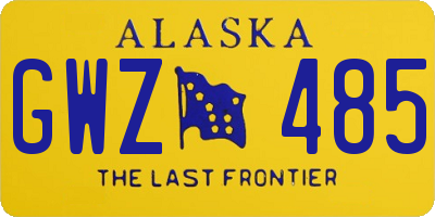 AK license plate GWZ485