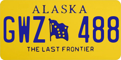 AK license plate GWZ488