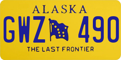 AK license plate GWZ490