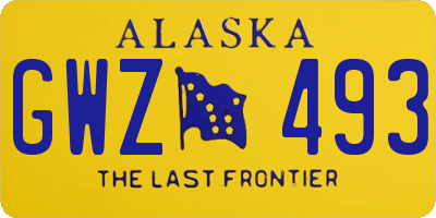 AK license plate GWZ493