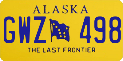 AK license plate GWZ498