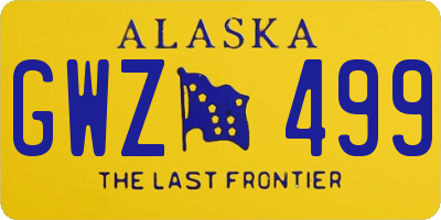 AK license plate GWZ499