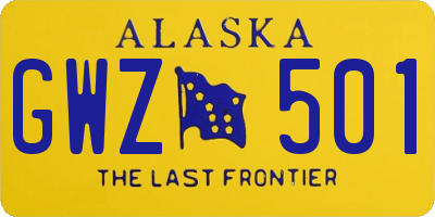 AK license plate GWZ501