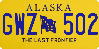 AK license plate GWZ502