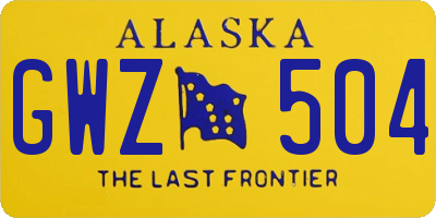 AK license plate GWZ504