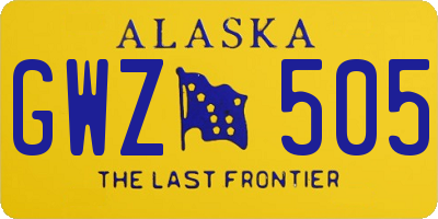 AK license plate GWZ505