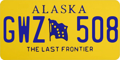 AK license plate GWZ508