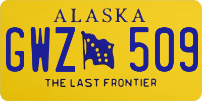 AK license plate GWZ509