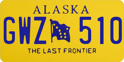 AK license plate GWZ510