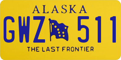 AK license plate GWZ511