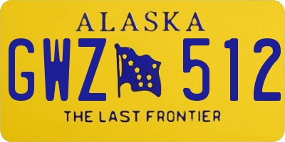 AK license plate GWZ512