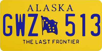 AK license plate GWZ513