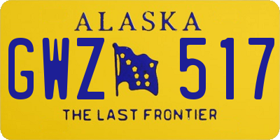 AK license plate GWZ517