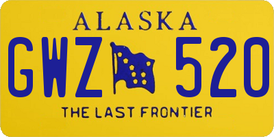 AK license plate GWZ520