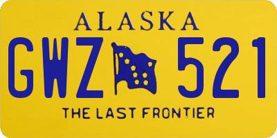 AK license plate GWZ521