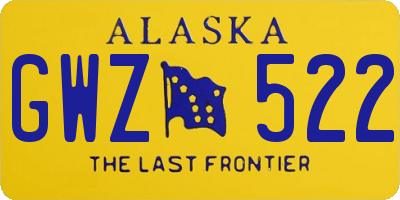 AK license plate GWZ522