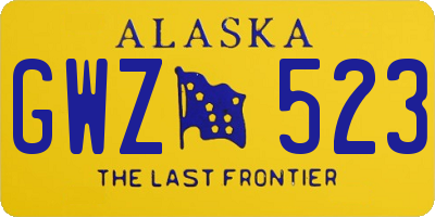 AK license plate GWZ523