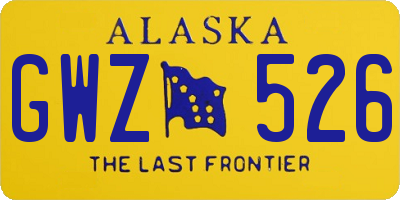 AK license plate GWZ526