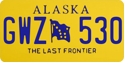 AK license plate GWZ530