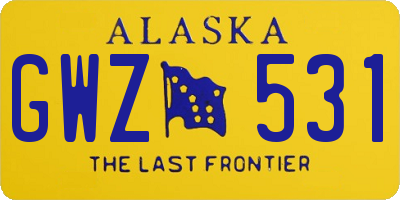 AK license plate GWZ531