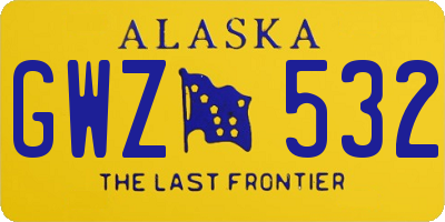 AK license plate GWZ532