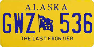 AK license plate GWZ536