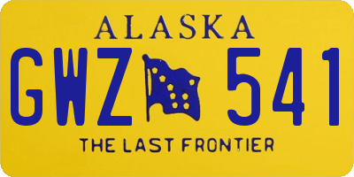 AK license plate GWZ541