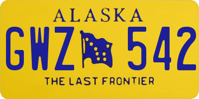 AK license plate GWZ542