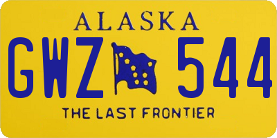 AK license plate GWZ544