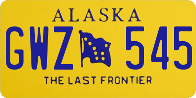 AK license plate GWZ545