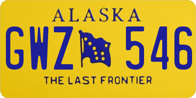 AK license plate GWZ546