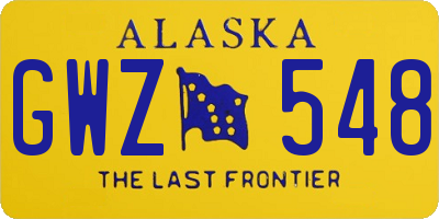 AK license plate GWZ548